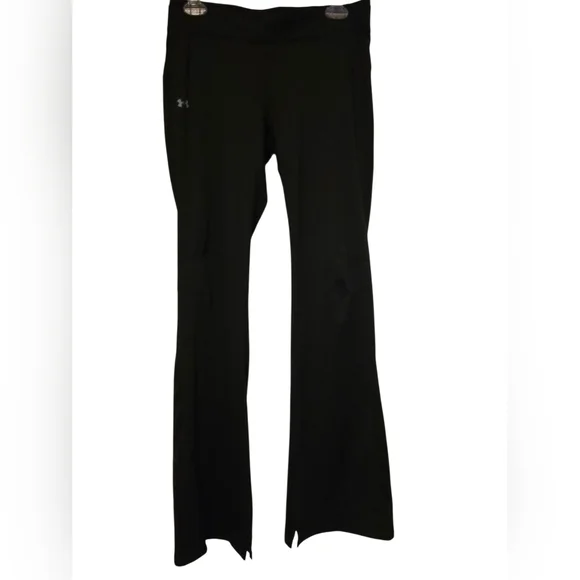Under Armour Women’s Black Mid-Rise Athletic Flare Pants - Picture 1 of 3